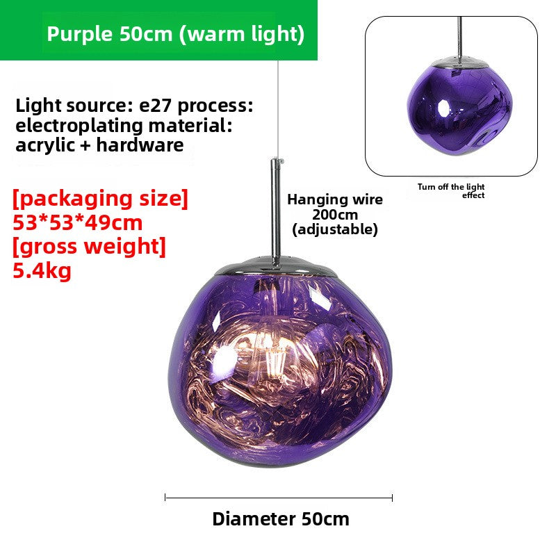 LED-Pendelleuchte Lava aus Acryl