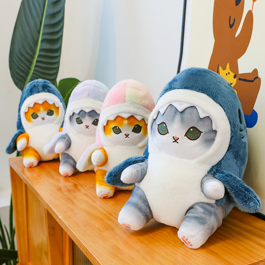 Shark Cat Plush Toy and Cushion