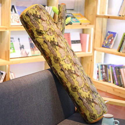 Coussin en peluche souche d arbre et traversin