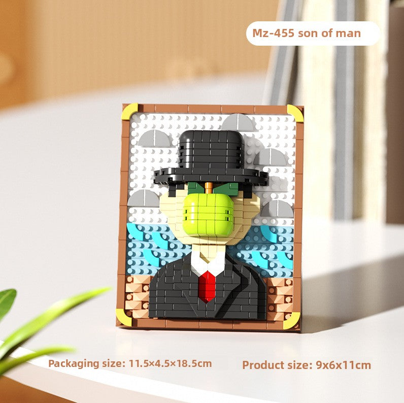 Pixel-Art-Bausteinset, berühmte Gemälde
