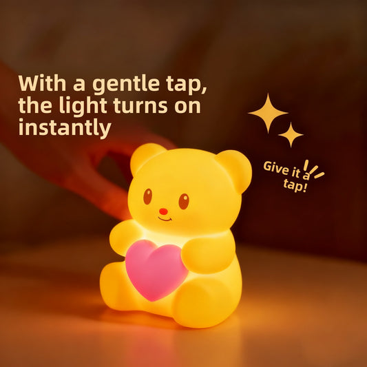 Cartoon Animal Pat Night Light, 15cm