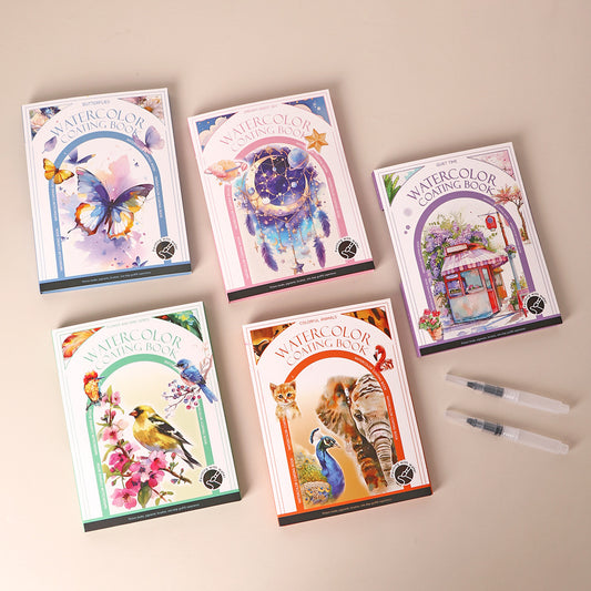 Drawing Coloring Paper for Adults, Watercolor Sticky Notes