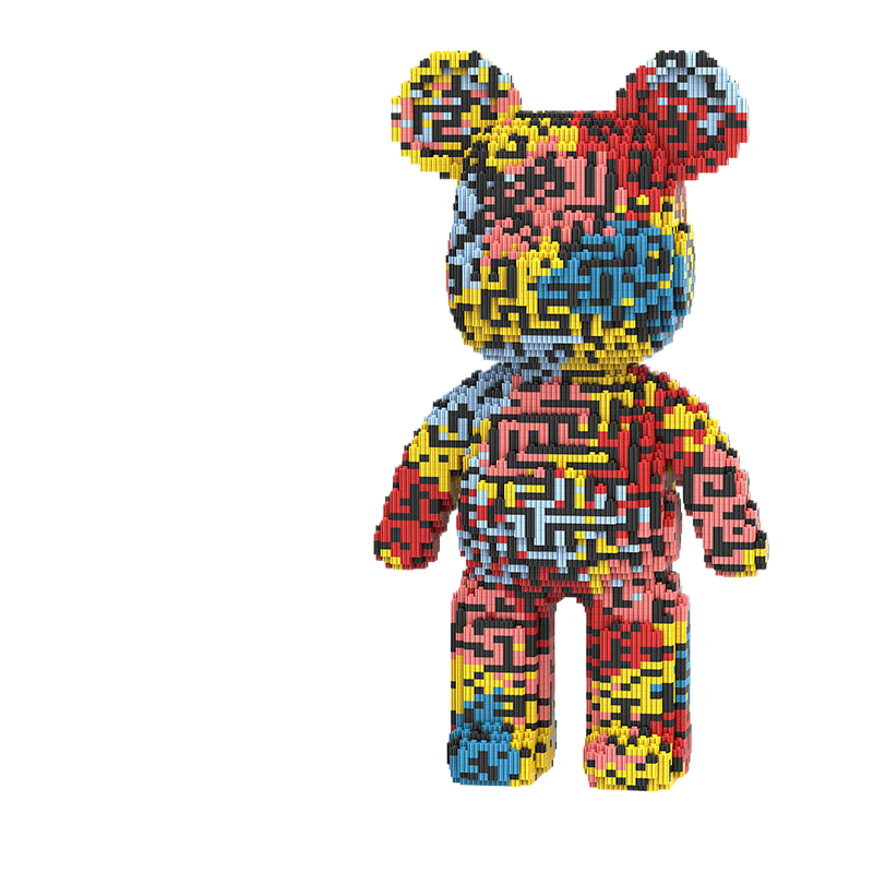 Large Bear & Rabbit Building Block Figures