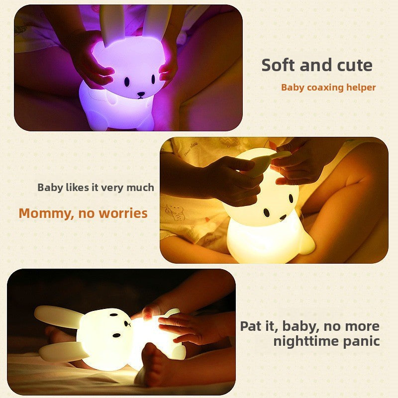 Veilleuse lapin tactile en silicone