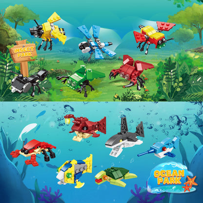 Christmas Advent Calendar with Animal Block Figures