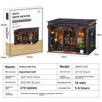 Maison miniature DIY en bois, découpe laser