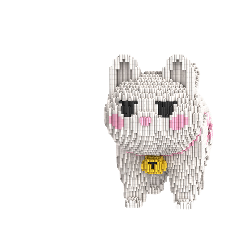 Large Bear & Rabbit Building Block Figures