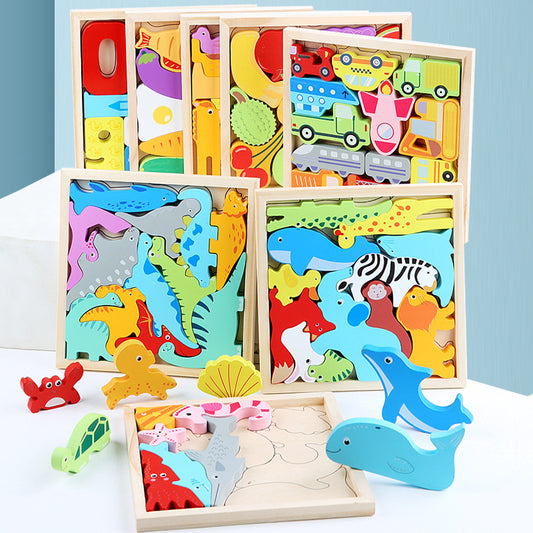 3D-Holzpuzzle-Brett für Kinder