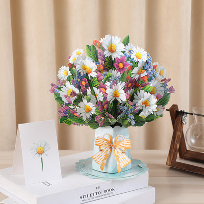 3D Flowers Pop-Up Greeting Card
