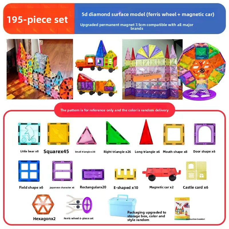 Colour Window Magnetic Building Tiles, 26 to 268 Pieces