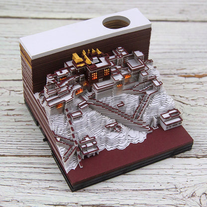 3D Paper Carving Sticky Note Block