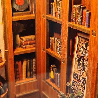 Maison miniature serre-livres, modèle 3D en bois