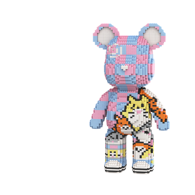 Large Bear & Rabbit Building Block Figures