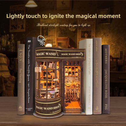 Maison miniature serre-livres, modèle 3D en bois