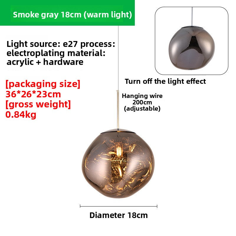 LED-Pendelleuchte Lava aus Acryl