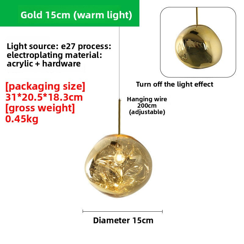 LED-Pendelleuchte Lava aus Acryl