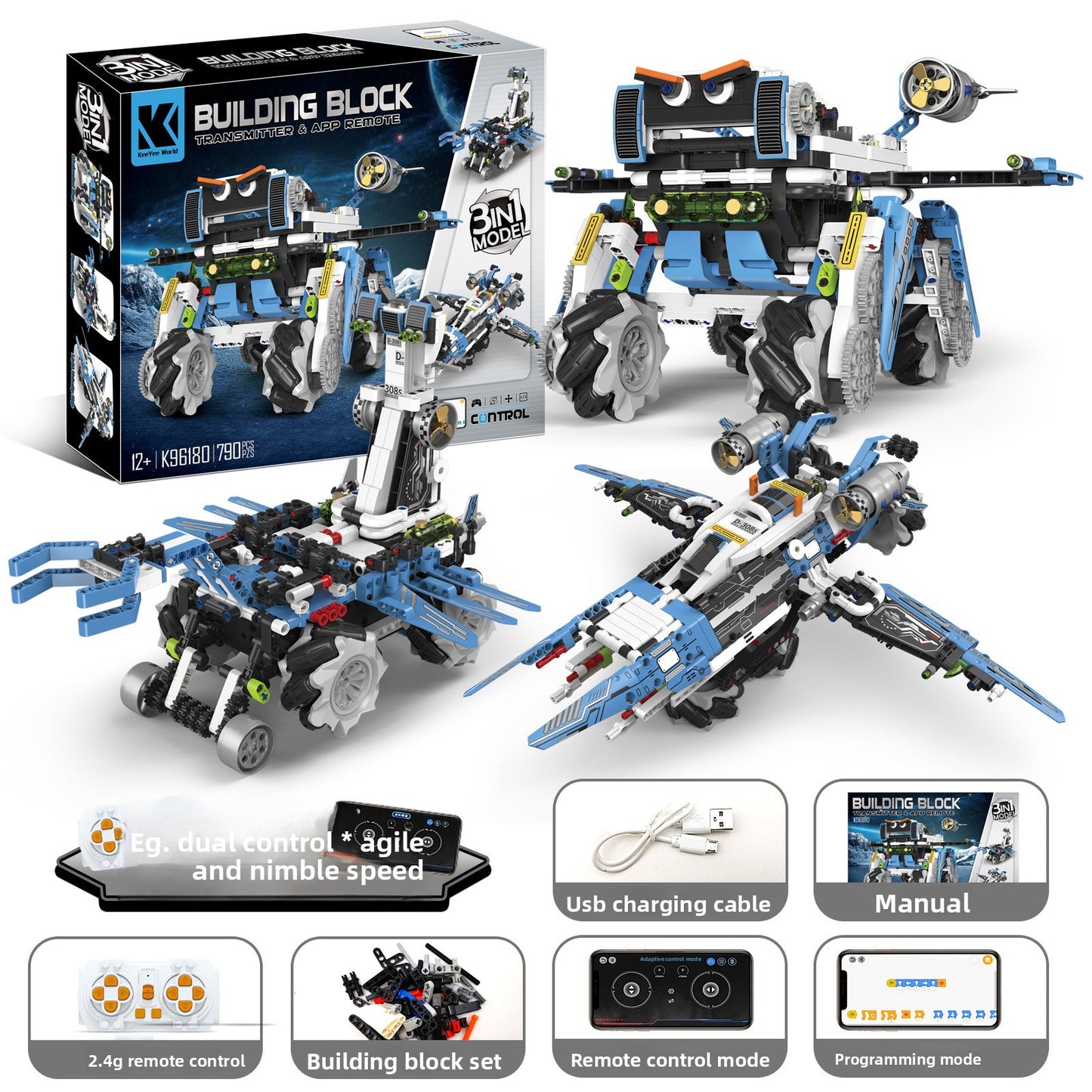 Programmable Remote-Control Block Robots