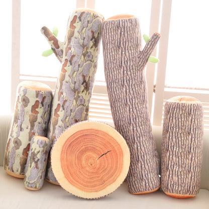 Coussin en peluche souche d arbre et traversin