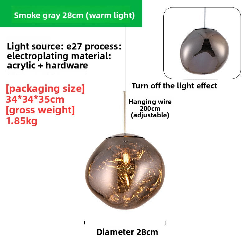 LED-Pendelleuchte Lava aus Acryl