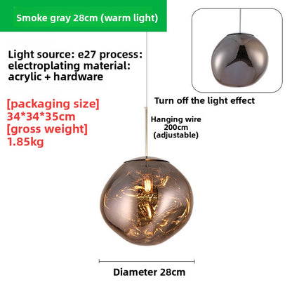 LED-Pendelleuchte Lava aus Acryl