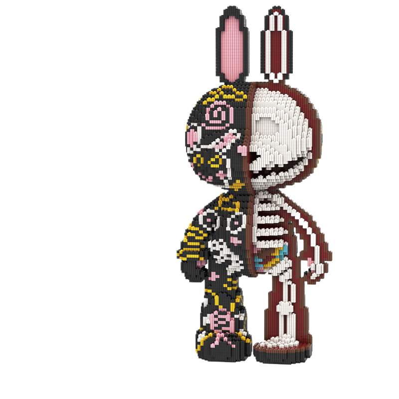 Large Bear & Rabbit Building Block Figures