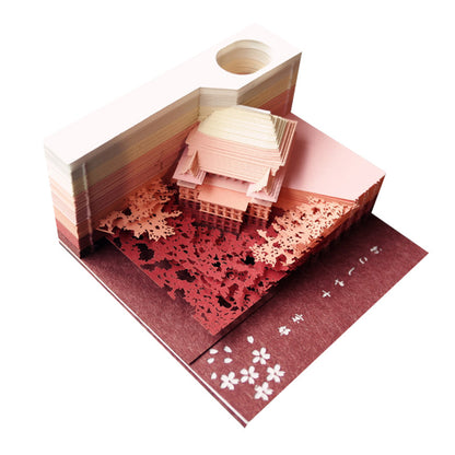 3D Paper Carving Sticky Note Block