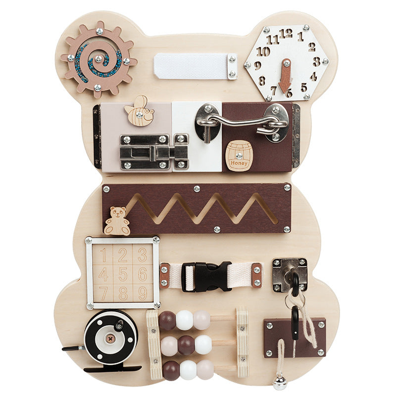 Montessori-Busy-Board aus Holz