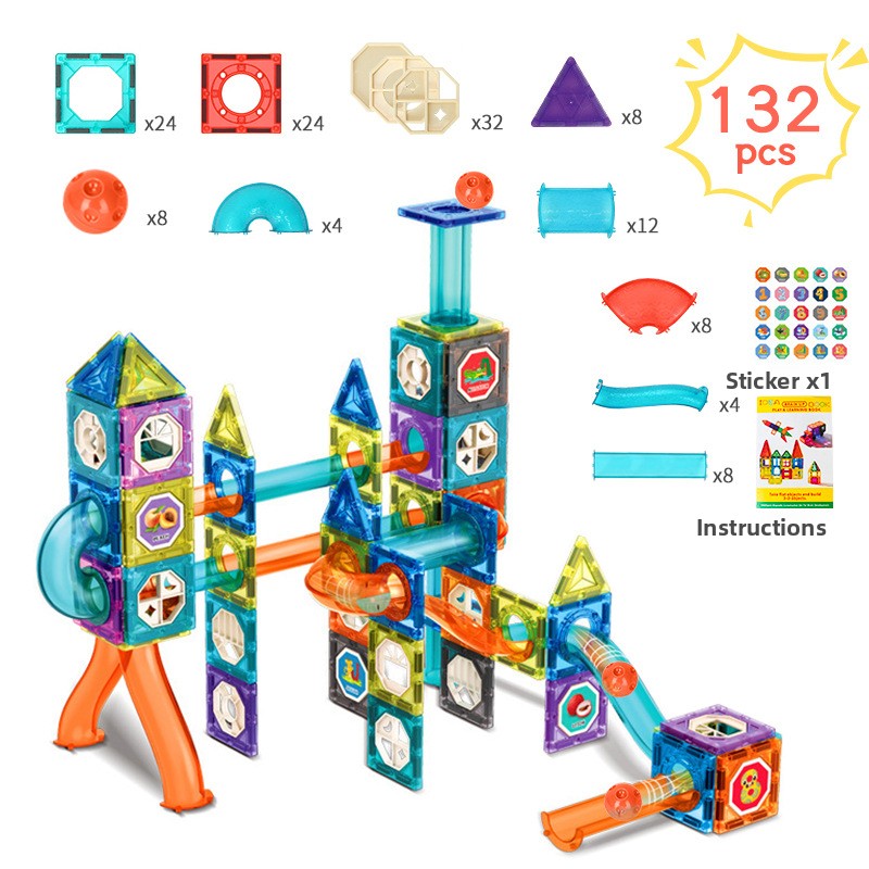 Colour Window Magnetic Building Tiles, 26 to 268 Pieces