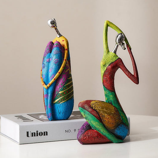 Abstract Stylised Figure Sculptures in Resin, 10 Designs