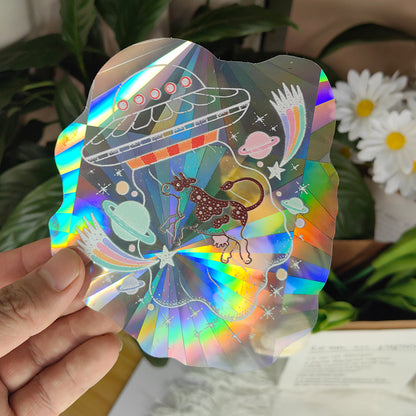 Sunshine Catcher Colorful Window Sticker Suncatcher Sun Rainbow Prism Glass Sticker