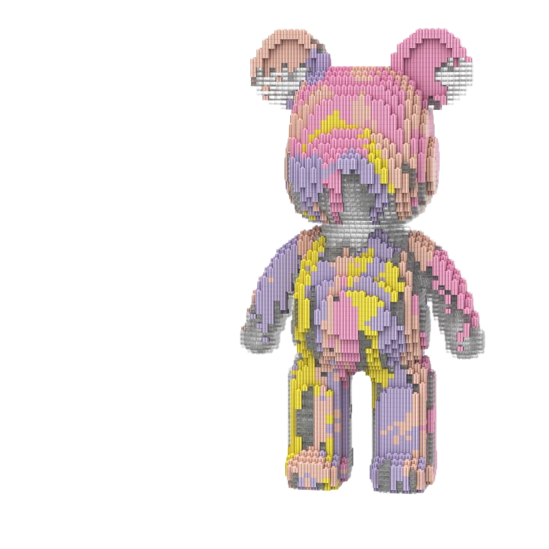 Large Bear & Rabbit Building Block Figures