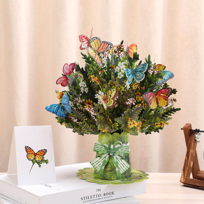 3D Flowers Pop-Up Greeting Card