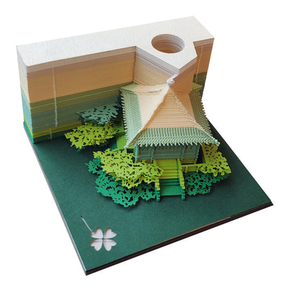 3D Paper Carving Sticky Note Block