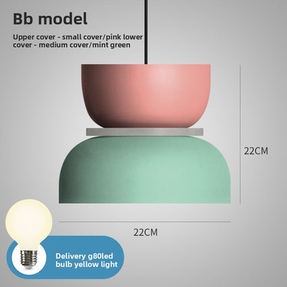 Nordische LED-Pendelleuchte aus Eisen und Aluminium