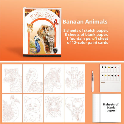 Drawing Coloring Paper for Adults, Watercolor Sticky Notes