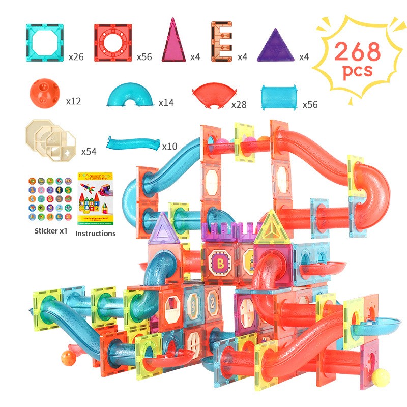 Colour Window Magnetic Building Tiles, 26 to 268 Pieces