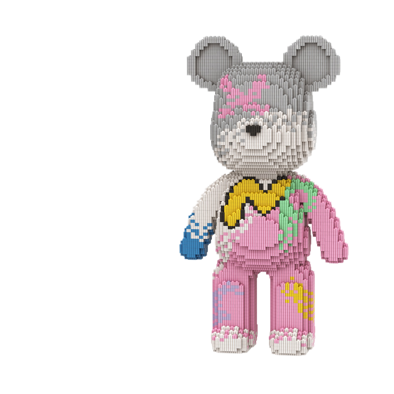 Large Bear & Rabbit Building Block Figures