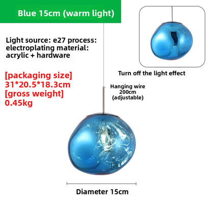 LED-Pendelleuchte Lava aus Acryl