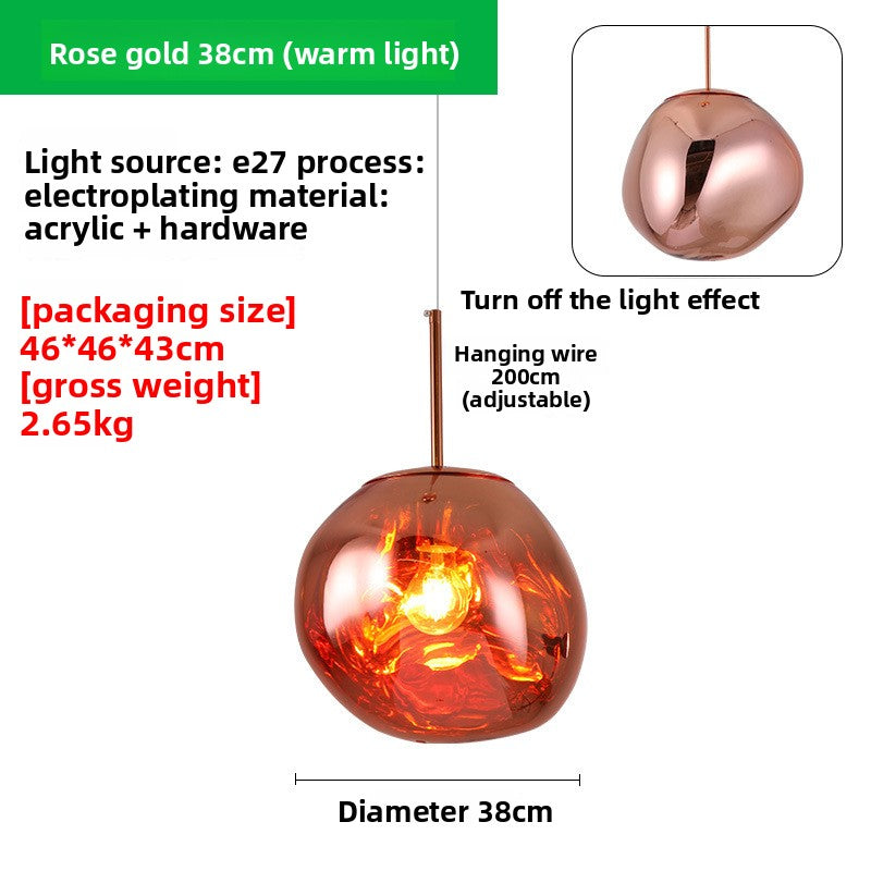 LED-Pendelleuchte Lava aus Acryl