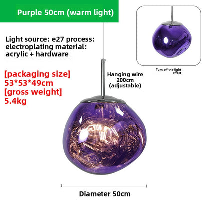 LED-Pendelleuchte Lava aus Acryl