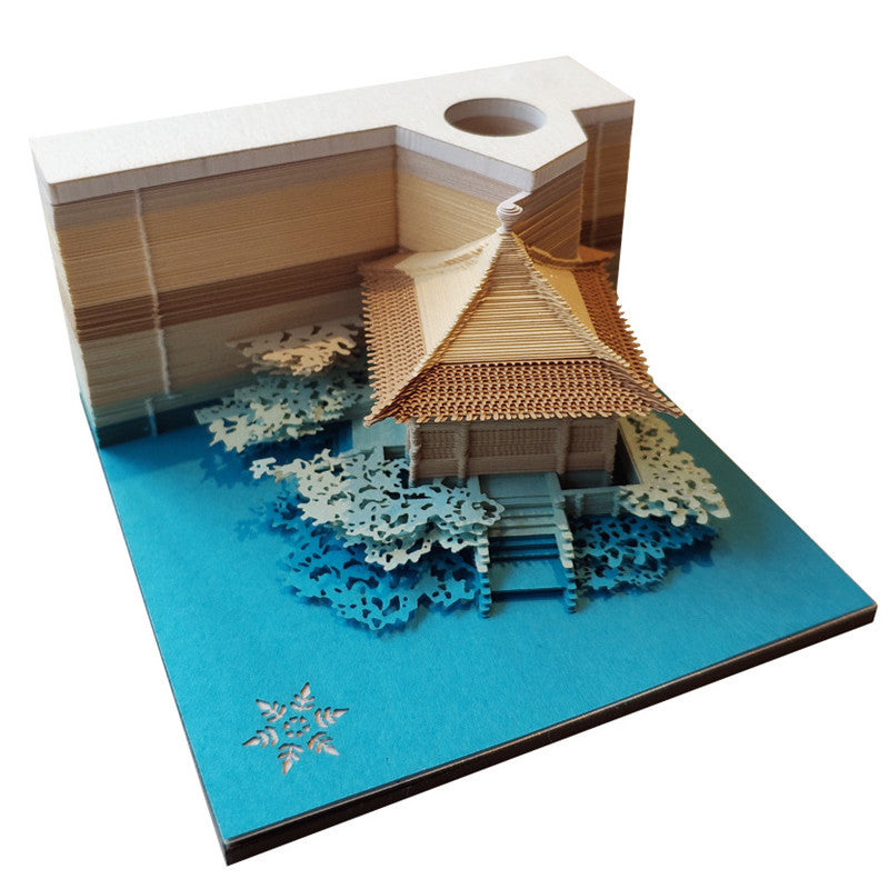 3D Paper Carving Sticky Note Block