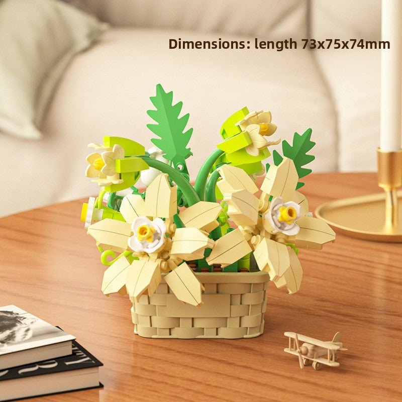 DIY Sunflower Basket Building Blocks