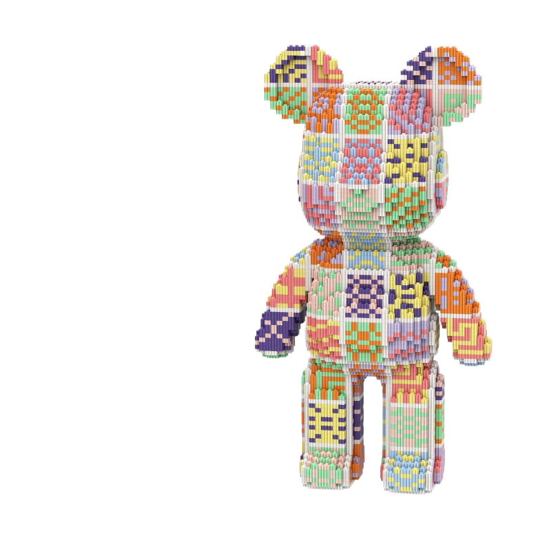 Large Bear & Rabbit Building Block Figures