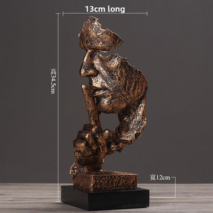 Abstrakte ruhende Figur aus Kunstharz