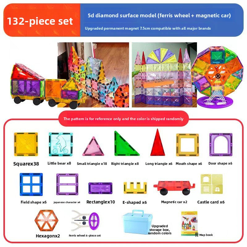 Colour Window Magnetic Building Tiles, 26 to 268 Pieces
