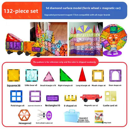 Colour Window Magnetic Building Tiles, 26 to 268 Pieces