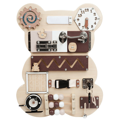 Montessori-Busy-Board aus Holz