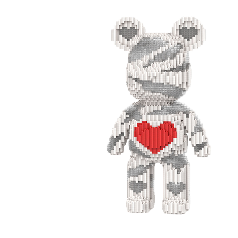 Large Bear & Rabbit Building Block Figures