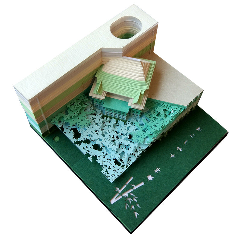 3D Paper Carving Sticky Note Block