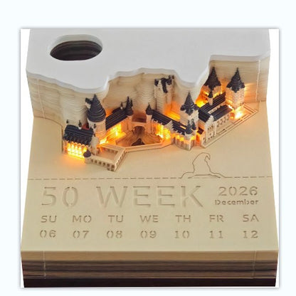 3D Paper Carving Sticky Note Block